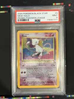 Pokemon Mew #9 Black Star Promo Holo PSA 9 2000 English Trading Card - Image 1