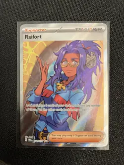 Raifort Prismatic Evolutions Full Art Trainer Pokemon TCG Card 142/131 - Image 1