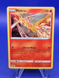 Pokemon MOLTRES 021/172 RARE HOLOFOIL NM CARD Blister exclusive w/ mini swirl - Image 1