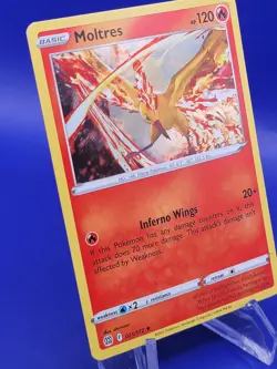 Pokemon MOLTRES 021/172 RARE HOLOFOIL NM CARD Blister exclusive w/ mini swirl - Image 2