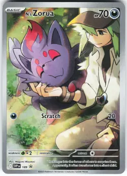 N's Zorua - 189 Pokemon SV: Scarlet & Violet Promo Cards Holo Promo NM - Image 1