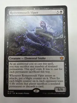 Magic: The Gathering- Mtg - Rottenmouth Viper #107 - Bloomburrow MYTHIC - Image 1