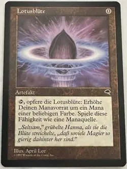 MTG Magic - Lotus Petal Tempest 1997 Vintage German commander, edh - Image 1