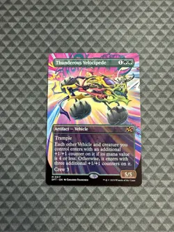 MTG Thunderous Velocipede #0317 Borderless Mythic Aetherdrift (DFT) - Image 1