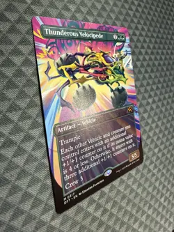 MTG Thunderous Velocipede #0317 Borderless Mythic Aetherdrift (DFT) - Image 3