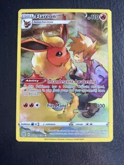 Pokemon TCG Flareon Trainer Gallery Holo Card TG01/TG30 Swsh09 Brilliant Stars - Image 2