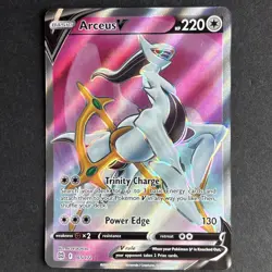Pokemon TCG Arceus v 165/172 SWSH Brilliant Stars Ultra Rare Card NM Condition - Image 4