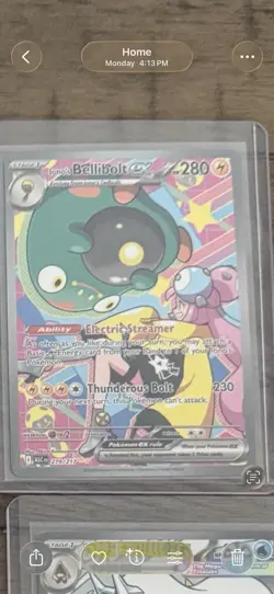 Pokemon Iono's Bellibolt ex Holo Card 279/217 SIR Ascended Heroes - Image 1