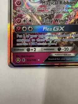 Pokemon 2017 Sun & Moon Sylveon GX Guardians Rising Yellow Alternate Art 92a/145 - Image 5
