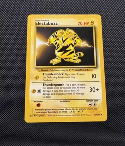 Pokemon TCG Electabuzz 20/102 Base Set Rare Near Mint 1999 WoTC - Image 2