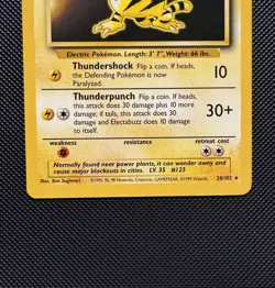 Pokemon TCG Electabuzz 20/102 Base Set Rare Near Mint 1999 WoTC - Image 4
