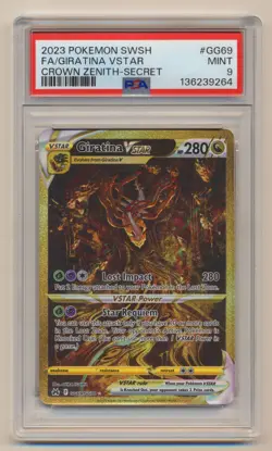 PSA 9 Pokemon Crown Zenith Full Art Secret Rare Giratina VStar GG69/GG70 MINT! - Image 1