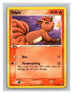 Vulpix #72/106 Emerald Pokemon Card TCG 2005 - Image 1