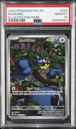 2023 POKEMON PAL EN-PALDEA EVOLVED ILLUSTRATION RARE #225 ROOKIDEE PSA 10 - Image 1