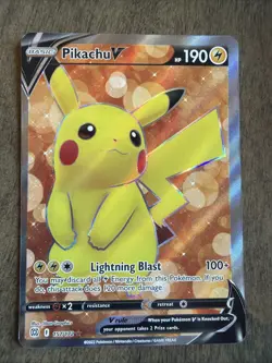 Pokemon TCG Pikachu V #157/172 Swsh09: Brilliant Stars Ultra Rare Holo - Image 1