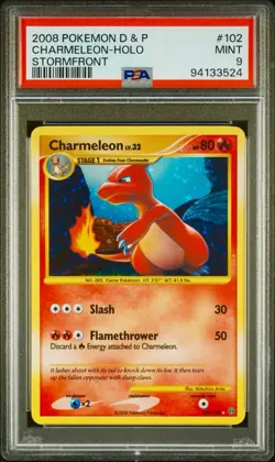 Charmeleon 102/100 Stormfront Holo Pokemon 2008 PSA 9 - Image 1