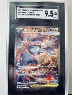 Pokemon Mega Latias EX Mega Evolution SGC 9.5 Special Illustration Rare 2025 - Image 1