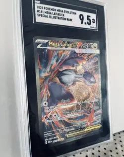 Pokemon Mega Latias EX Mega Evolution SGC 9.5 Special Illustration Rare 2025 - Image 2