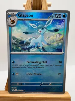 Pokemon Prismatic Evolutions - 025/131 Glaceon - Master Ball Reverse - NM/M - Image 1