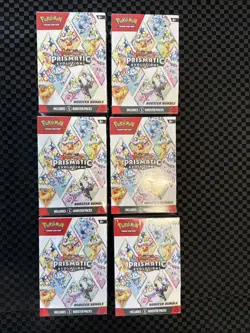 Pokemon TCG Prismatic Evolutions Booster Bundle Factory Sealed Lot Of 6 - Image 1