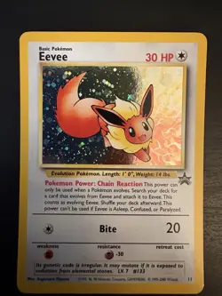 Pokemon Eevee Wotc Black Star Promo CLEAN Holo Basic 11/53 - Image 1