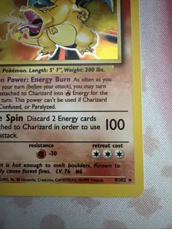 1999 Pokemon Base Set Unlimited Charizard Holo - Rare NM/LP - Image 5