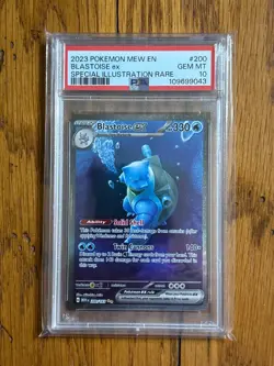 Pokemon Blastoise ex 151 MEW EN Special Illustration Rare #200 PSA 10 Gem Mint - Image 1