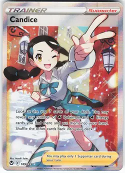 Candice (Full Art) 189/195 Pokemon SWSH12: Silver Tempest Holo Ultra Rare NM - Image 1