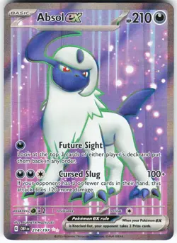 Absol ex - 214/197 Pokemon SV03: Obsidian Flames Holo Ultra Rare NM - Image 1