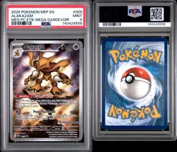 2025 POKEMON MEGA EVOLUTION POKEMON CENTER ETB PROMO #009 ALAKAZAM PSA 9 - Image 3