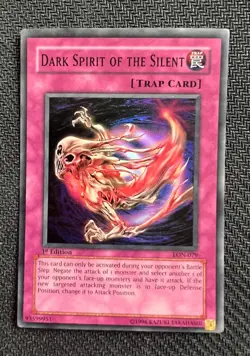 Yugioh Dark Spirit of the Silent 1st Ed Super Rare LON-079 LP/NM - Image 1