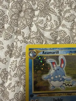 Pokemon TCG Azumarill Neo Genesis 1st Edition 2000 2/111 Holo Rare Stage 1 - Image 2