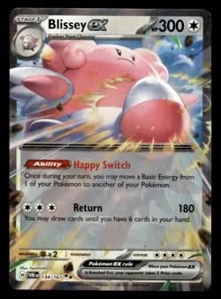 Pokemon TCG SV06: Twilight Masquerade #134/167 Blissey EX NM - Image 1