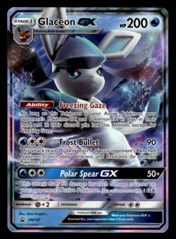 Pokemon TCG SM Promos #SM147 Glaceon GX NM - Image 1
