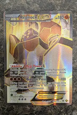 Pokemon Regirock EX Alternate Art Holo 043a/124 – Excellent Condition 💎 - Image 1