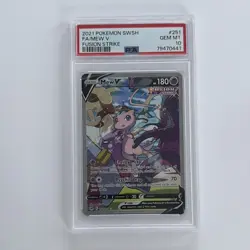 Pokemon TCG Mew V Swsh08 Fusion Strike 251/264 Full Art Ultra Rare Holo PSA 10 - Image 1