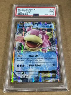 2016 Pokemon XY Evolutions Slowbro EX #26 PSA 9 - Image 1