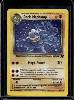 Pokemon Team Rocket Dark Machamp Holo 10/82 - Image 1