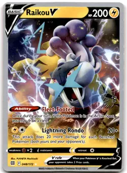 048/172 Raikou V 2023 Pokemon World Championships Brilliant Stars - Image 1