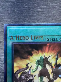 YuGiOh! A Hero Lives RA04 - Error Misprint Name Shift 1st Edition Near Mint - Image 3