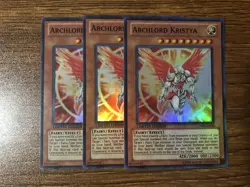 Yugioh - 3x Archlord Kristya CT08-EN010 - Super Rare - LIMITED EDITION - LP - Image 1