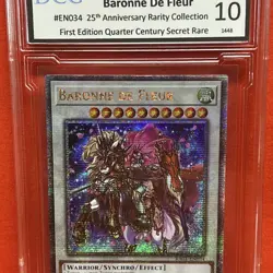 2023 Yu-Gi-Oh Baronne De Fleur RA01-EN034 QCR 1st Ed DCG 10 GEM MT - Image 4