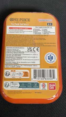 Bandai One Piece Card Game Tin Pack Set Vol.2 Ace Promo Booster Pack - Image 2
