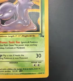 1999 Pokemon TCG MUK #13/62 Fossil Set Holo Rare Card Vintage WOTC LP-NM - Image 4