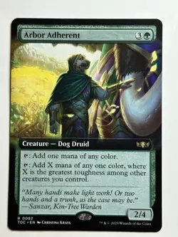 Arbor Adherent (Extended Art) Commander: Tarkir: Dragonstorm 82 Regular MTG Card - Image 1