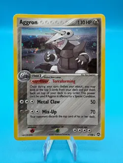 Aggron 1/108 Pokemon card EX Power Keepers Holo Rare TCG MP - Image 1
