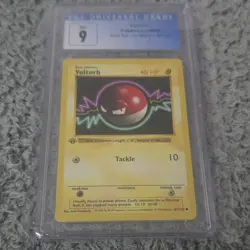Pokemon Voltorb Base Set 1st Edition 67/102 CGC 9 1999 Card - Image 1