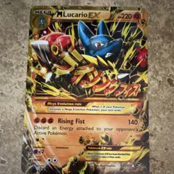 Pokemon M Lucario EX 113/111 Secret Rare Full Art Holo 220 HP Card - Image 1
