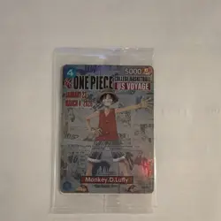 One Piece Monkey.D.Luffy US College Basketball Promo Card *SEALED* - Image 1