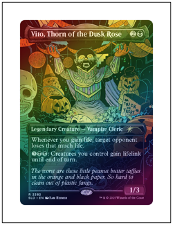 1x Vito, Thorn of the Dusk Rose, Secret Lair Drop Foil, Magic MTG NM - Image 1